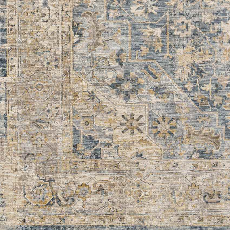 Harcourt Traditional Ice Blue Area Rug
