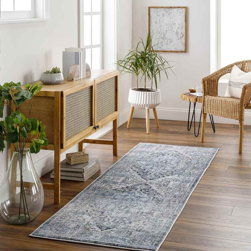 Kato Traditional Dark Teal Area Rug