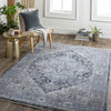 Kato Traditional Dark Teal Area Rug
