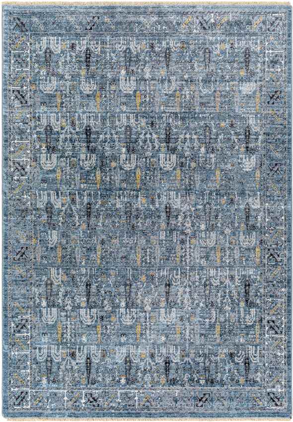 Komurcu Traditional Dark Teal Area Rug