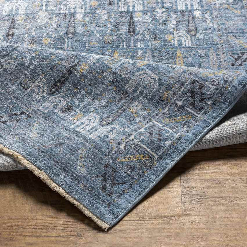 Komurcu Traditional Dark Teal Area Rug