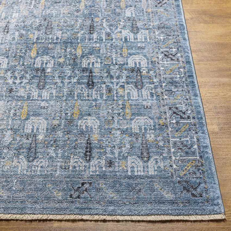 Komurcu Traditional Dark Teal Area Rug
