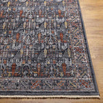 Komurcu Traditional Charcoal Area Rug