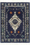 Larnakas Global Dark Blue Area Rug