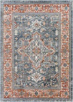 La Motte Traditional Dark Blue Area Rug