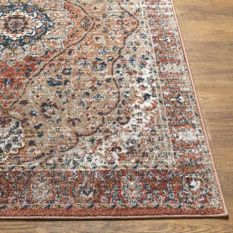 Lake View Traditional Burgundy Area Rug