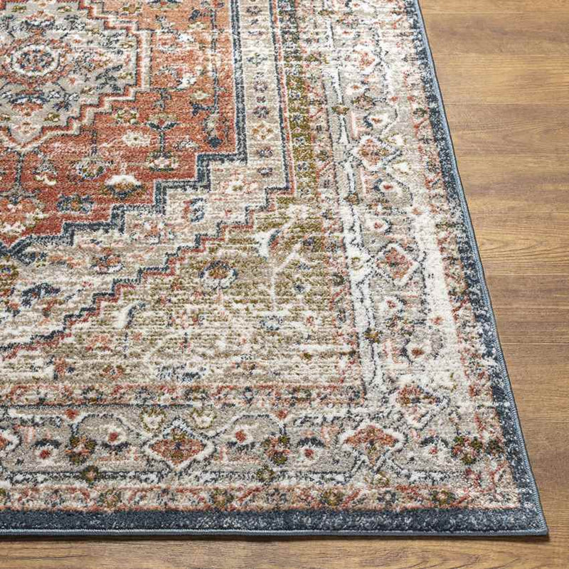 Lakota Traditional Burnt Orange Area Rug