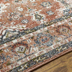 Lambs Grove Traditional Burgundy Area Rug