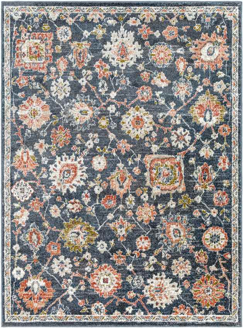 Larchwood Traditional Dark Teal Area Rug