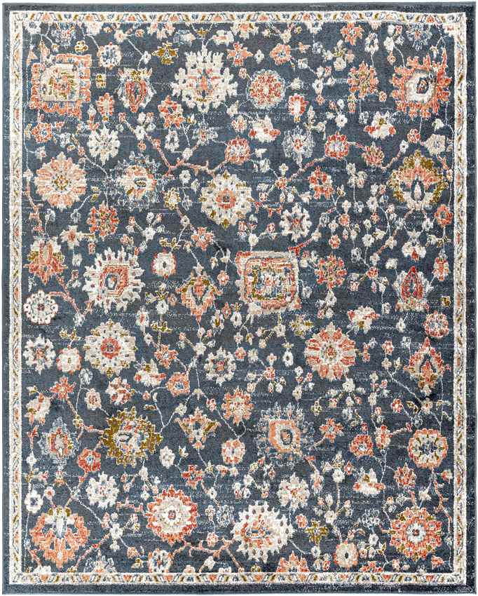 Larchwood Traditional Dark Teal Area Rug