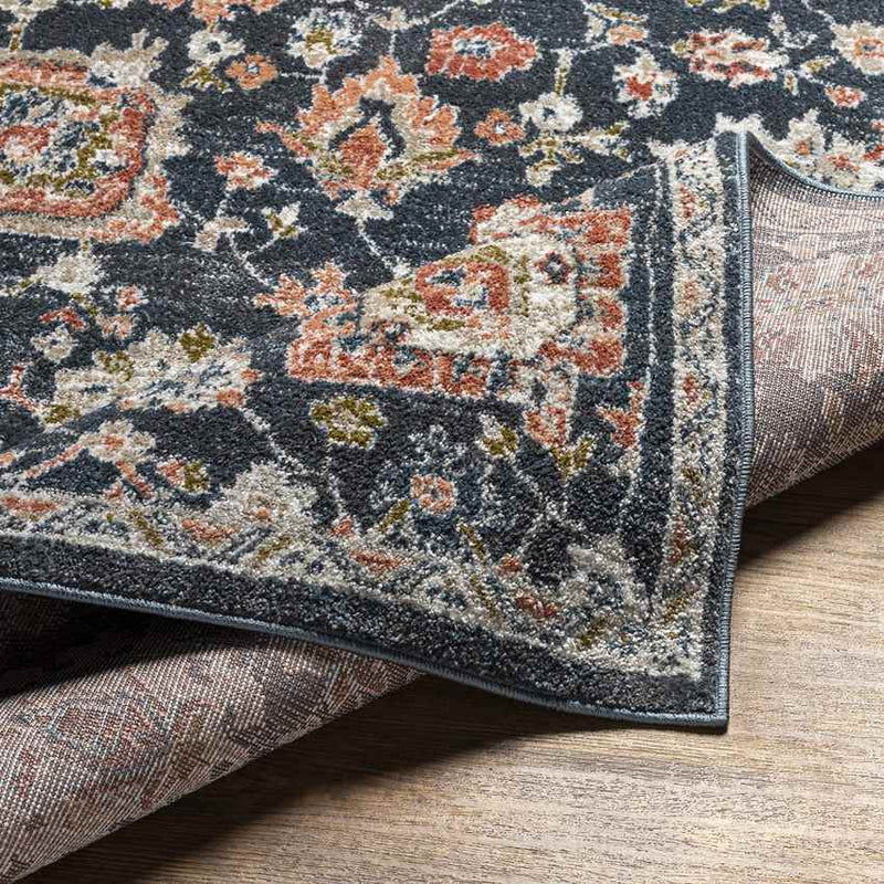 Larchwood Traditional Dark Teal Area Rug