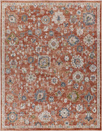 Larchwood Traditional Burnt Orange Area Rug