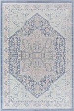 Agioi Traditional Dark Blue Area Rug