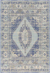 Chirokitia Traditional Dark Blue Area Rug