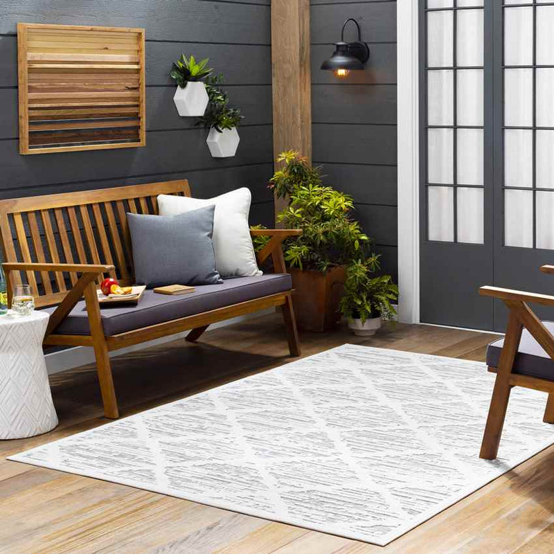 Perivolia Global Light Gray Area Rug
