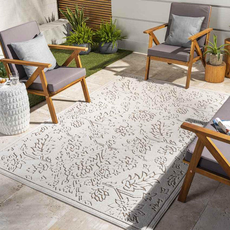 Melini Traditional Tan Area Rug