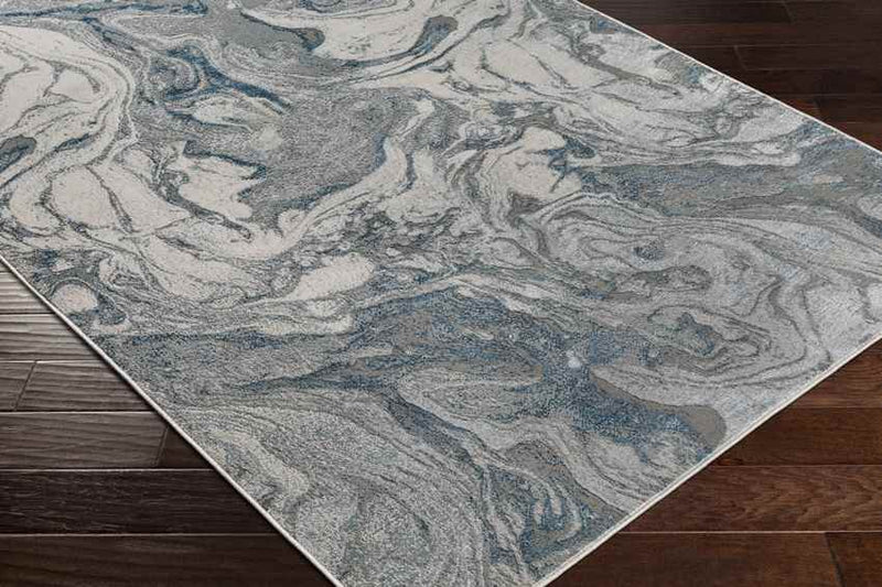 Ortakoy Modern Dark Teal Area Rug