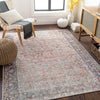 Gladbrook Traditional Rust Washable Area Rug