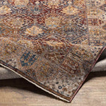 Trapeza Traditional Burgundy Area Rug