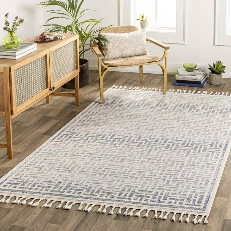 Asomatos Modern Navy Area Rug