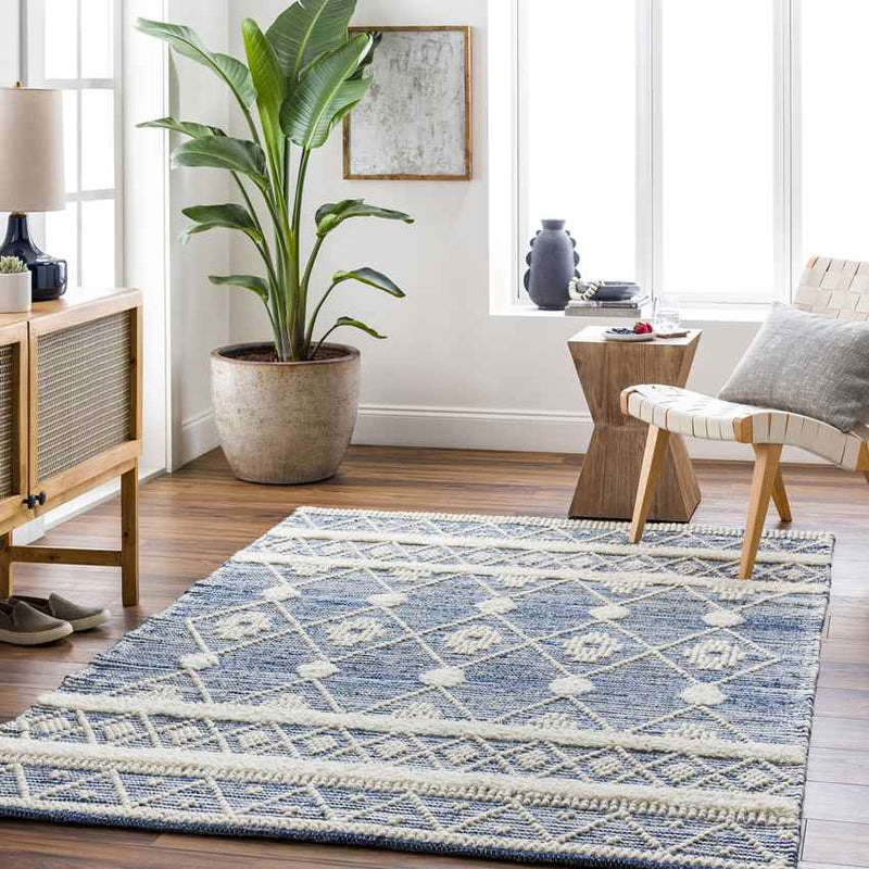 Rolla Global Slate Blue/Cream Area Rug