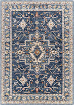 Anthon Traditional Dark Blue Area Rug