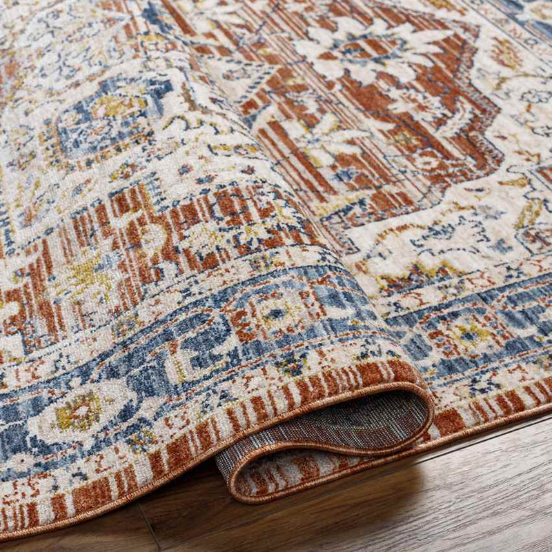 Asbury Traditional Dark Red Area Rug