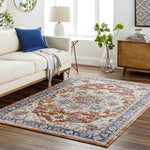 Asbury Traditional Dark Red Area Rug