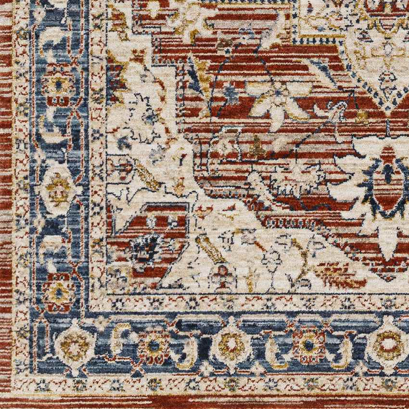 Asbury Traditional Dark Red Area Rug