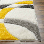 Sanders Modern Saffron/Medium Gray Area Rug