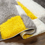 Satanta Modern Saffron/Light Gray Area Rug
