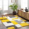 Satanta Modern Saffron/Light Gray Area Rug