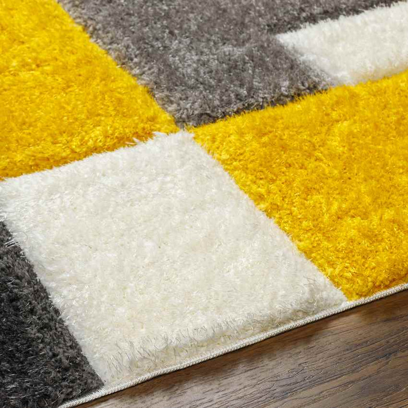 Satanta Modern Saffron/Light Gray Area Rug