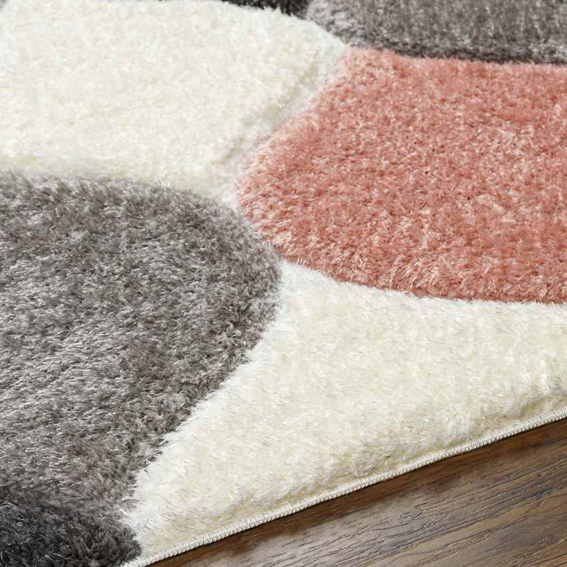 Saylor Modern Coral/Ivory Area Rug