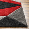 Sebree Modern Bright Red/Light Gray Area Rug