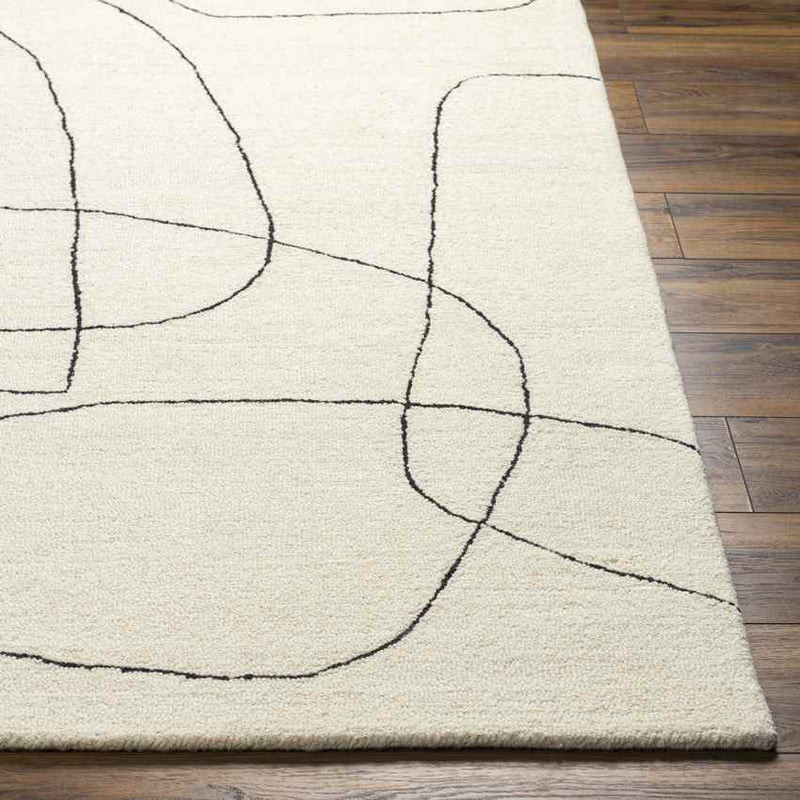 Hugoton Modern White/Black Area Rug