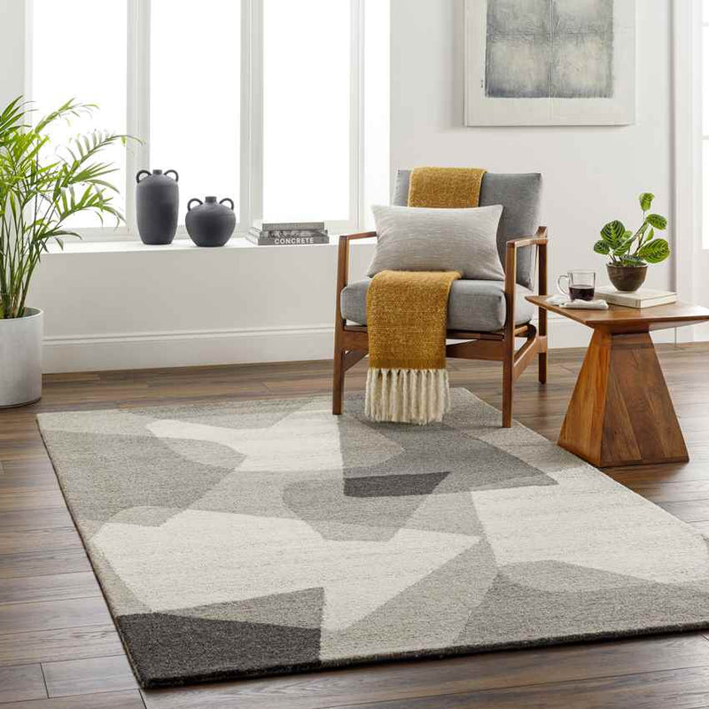 Hunnewell Modern Cream/Tan Area Rug