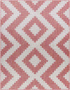 Squaw Global Dark Coral/Off-White Area Rug