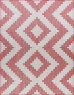 Squaw Global Dark Coral/Off-White Area Rug