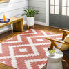 Squaw Global Dark Coral/Off-White Area Rug
