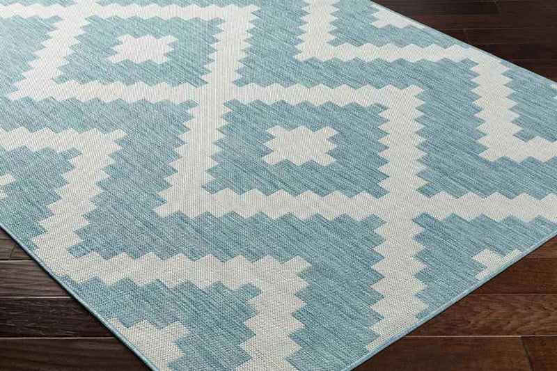 Squaw Global Sky Blue/Off-White Area Rug