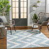 Squaw Global Sky Blue/Off-White Area Rug