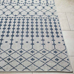 St Mary Global Off-White/Navy Area Rug