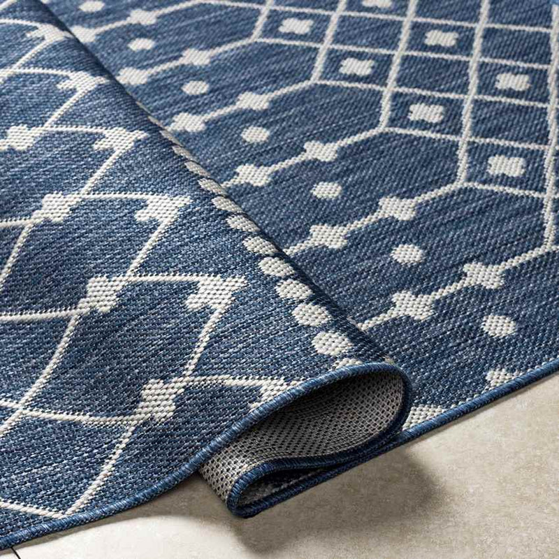 St Mary Global Navy/Off-White Area Rug