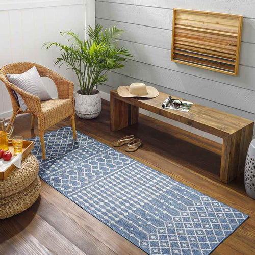 St Mary Global Navy/Off-White Area Rug