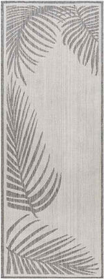 Tescott Coastal Dark Gray/Ivory Area Rug