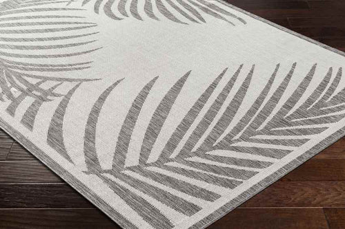 Tescott Coastal Dark Gray/Ivory Area Rug