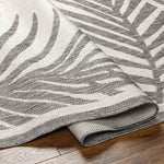 Tescott Coastal Dark Gray/Ivory Area Rug