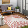 Tescott Coastal Dark Coral/Ivory Area Rug