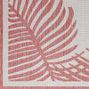 Tescott Coastal Dark Coral/Ivory Area Rug